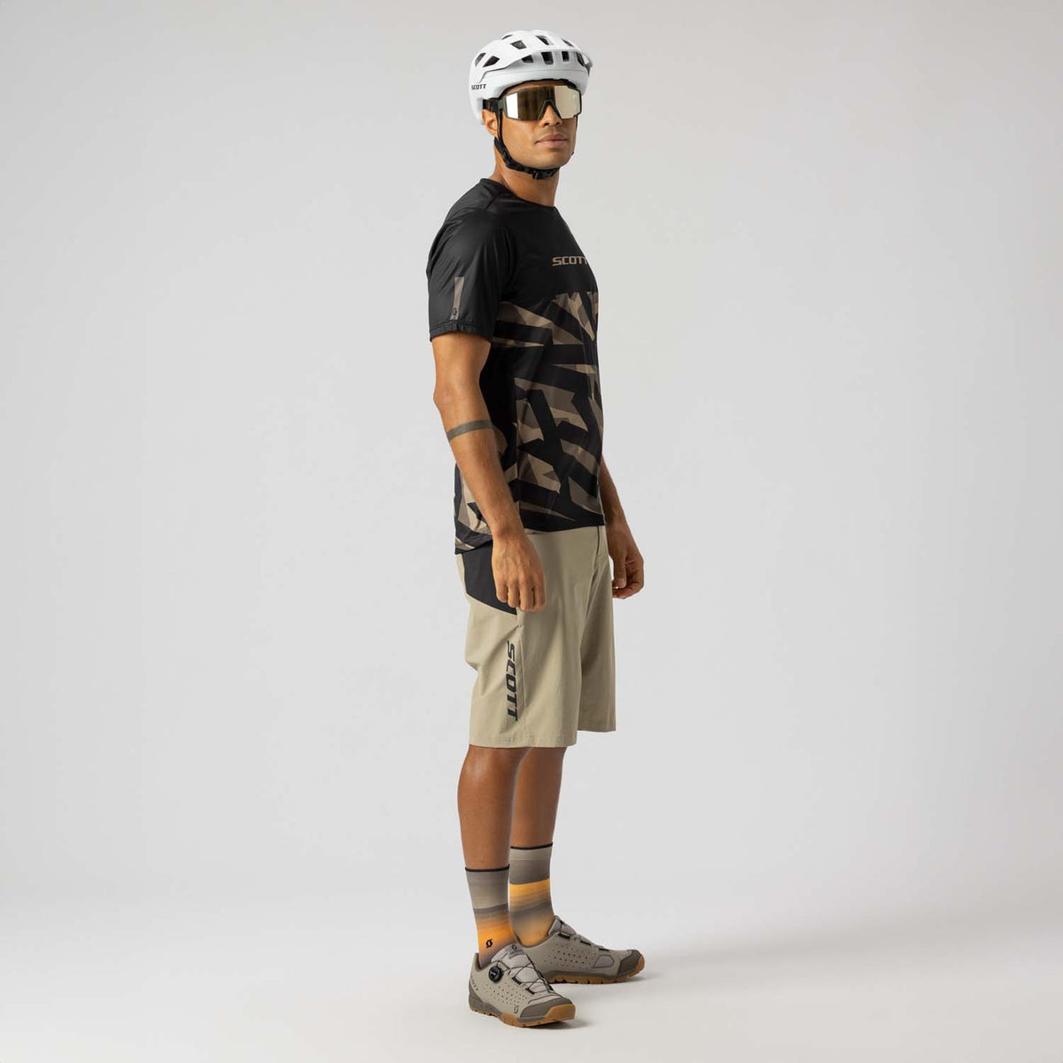 Pantalón Corto MTB Scott Vertic LT Hombre Toast Beige/Black #4