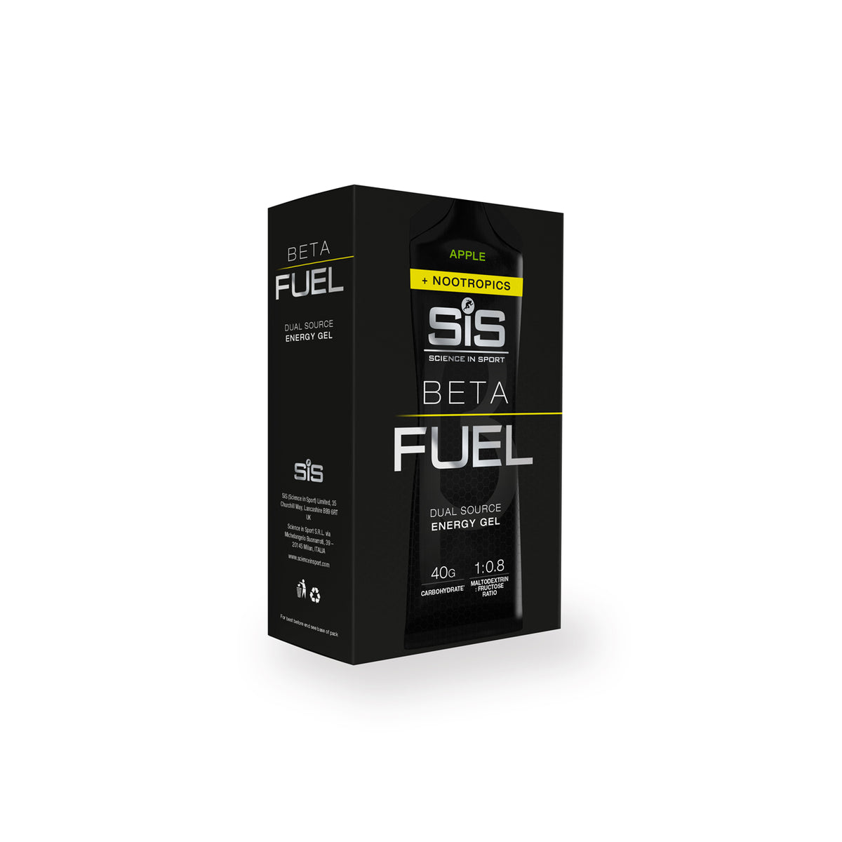 SIS BETA Fuel Gel Energético/Nootrópicos 6x60ml Manzana