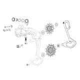Link Exterior Cuerpo Přehazovka Sram Red XPLR AXS Superior/Inferior Šrouby Černá