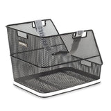 Basil Class Zadní košík 38x31x27cm Síťovina Odnímatelný popruh/Reflexní pruh Ocel Černá